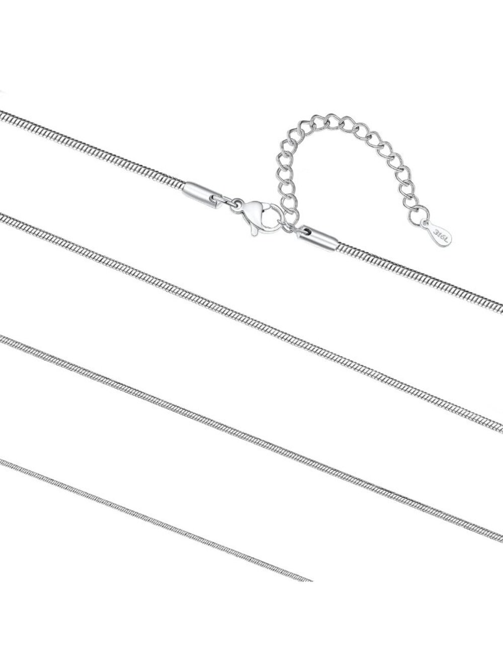 Elegant Thin Snake Chain Necklace for Women - Silver, Gold, Black, Rose Gold